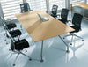 Xeon Executive Table with Veneer Top 3 with Mesh Back Armchair in Meeting Room Setting