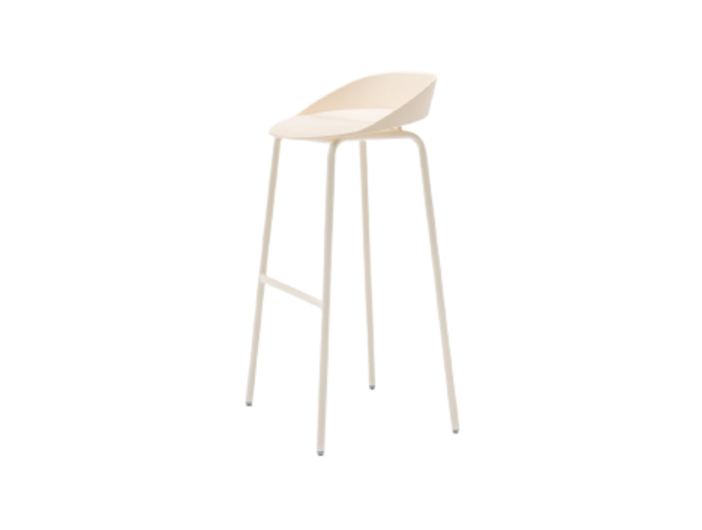 team pearl white office stool mdd